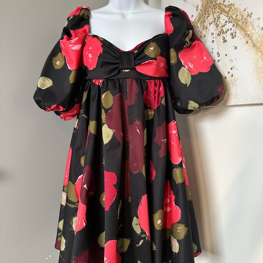 Kate Spade Beau Black Floral Dress